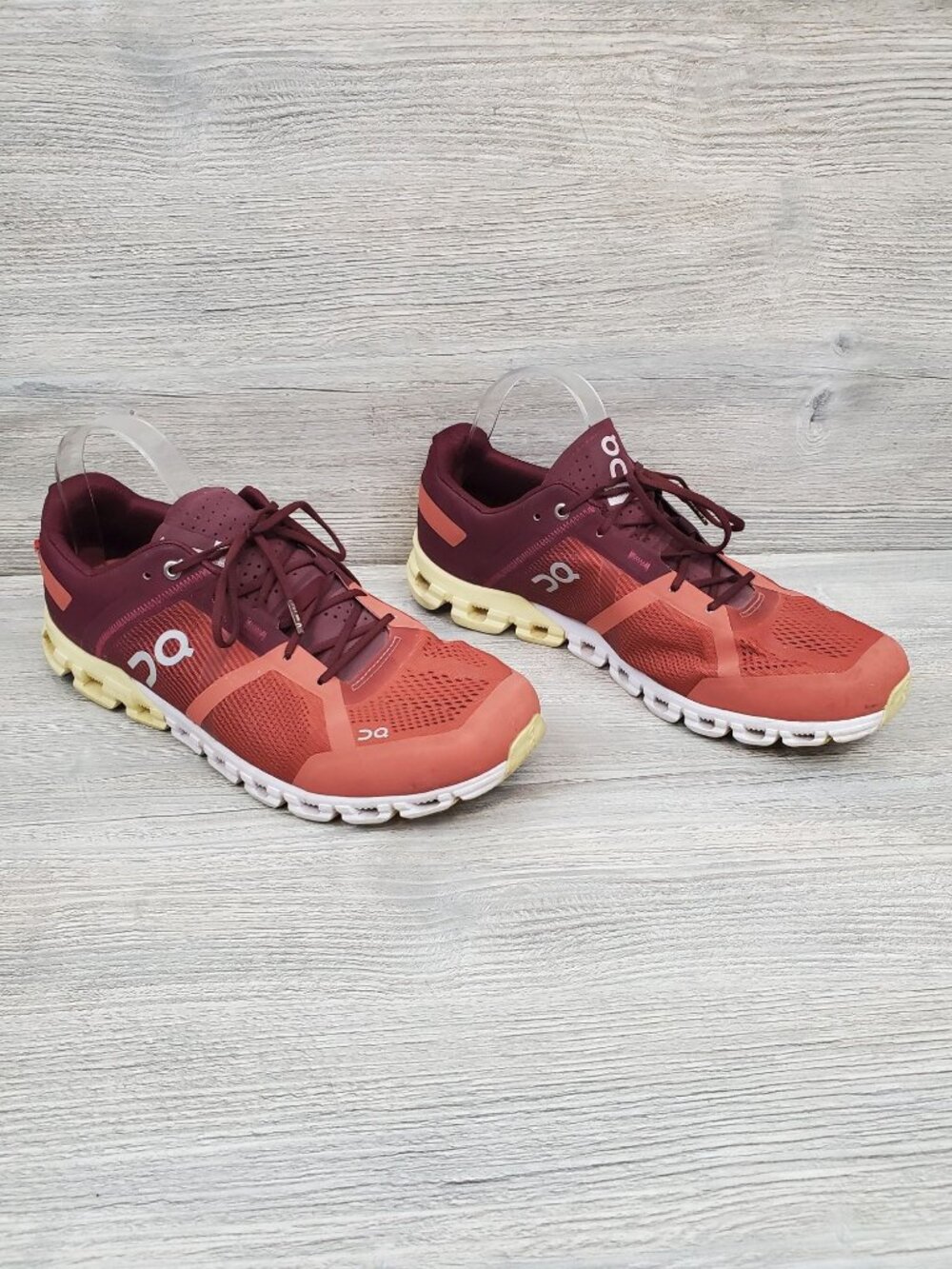 On Cloudflow Road-running shoes in Rust/Limelight - men's